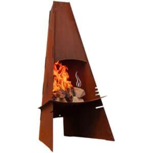 Feuerstelle Gartenkamin aus Cortenstahl