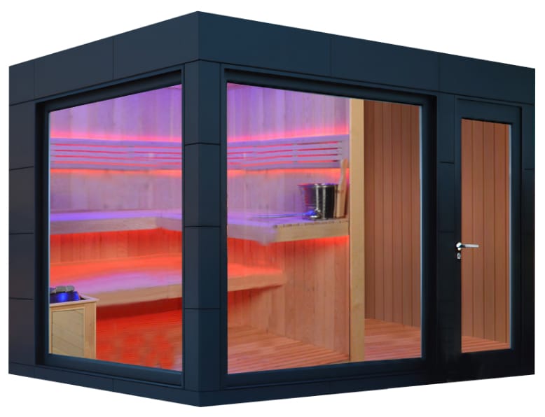 Gartensauna mit Bio-Kombiofen im Top-Design 3000mm x 2200mm