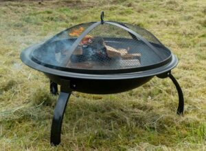 Feuerschale mit Grillrost und Stahlnetz