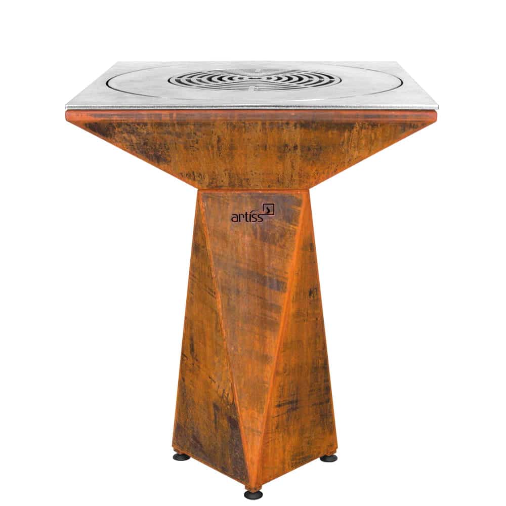 Feuerstelle G1 Basic Corten mit Kochplatte Corten in versch. Ausf. – Bild 3