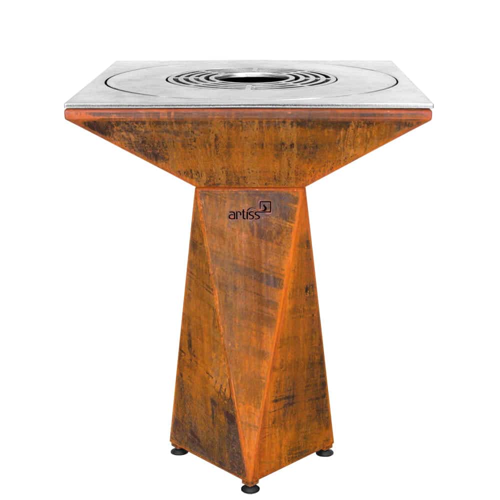 Feuerstelle G1 Basic Corten mit Kochplatte Corten in versch. Ausf. – Bild 2