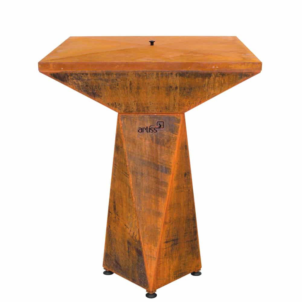 Feuerstelle G1 Basic Corten mit Kochplatte Corten in versch. Ausf. – Bild 5