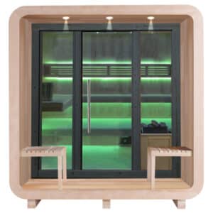 Gartensauna mit Bio-Kombiofen im Top-Design 2250mm x 2300mm