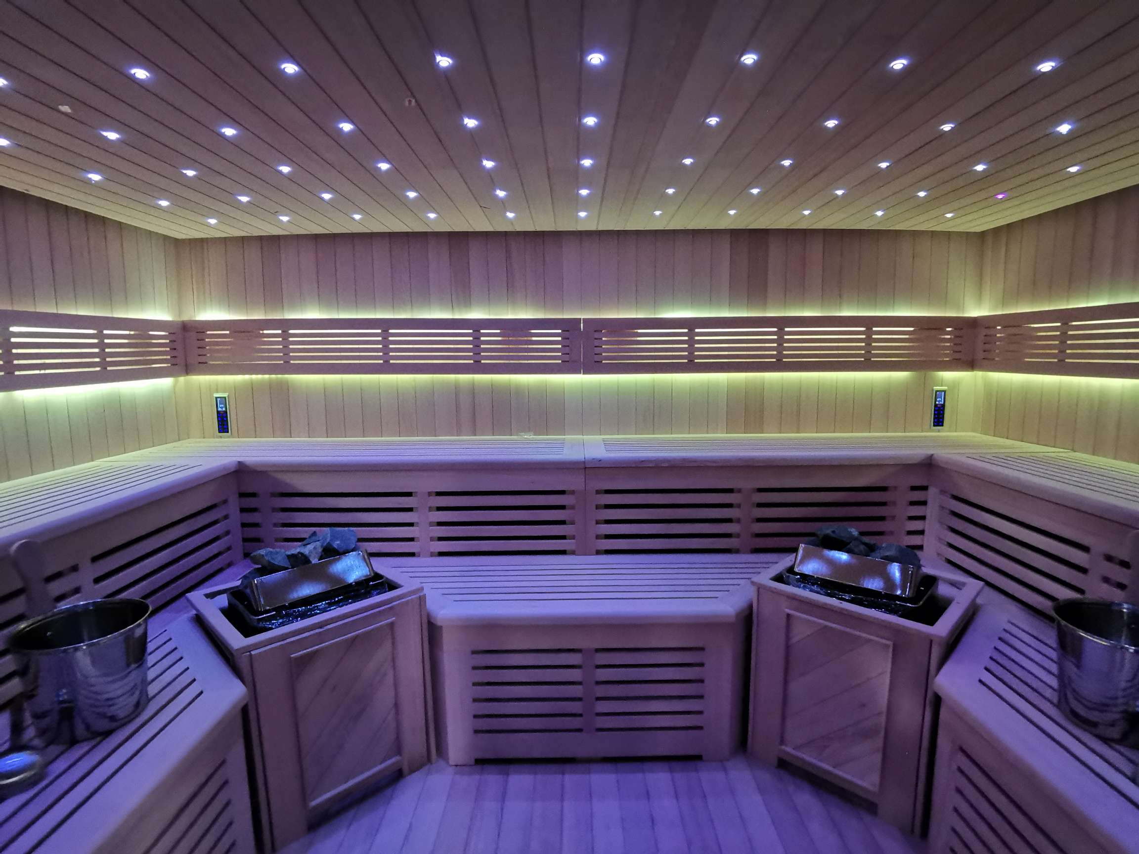 Gartensauna mit Bio-Kaminofen im Top-Design 4500mm x 3800mm – Bild 14