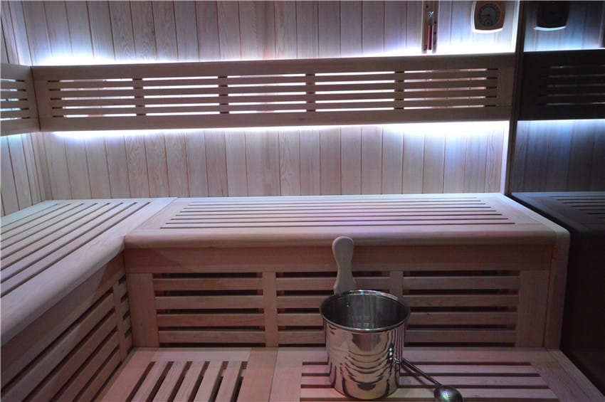 Gartensauna mit Bio-Kaminofen im Top-Design 6300mm x 3300mm – Bild 14