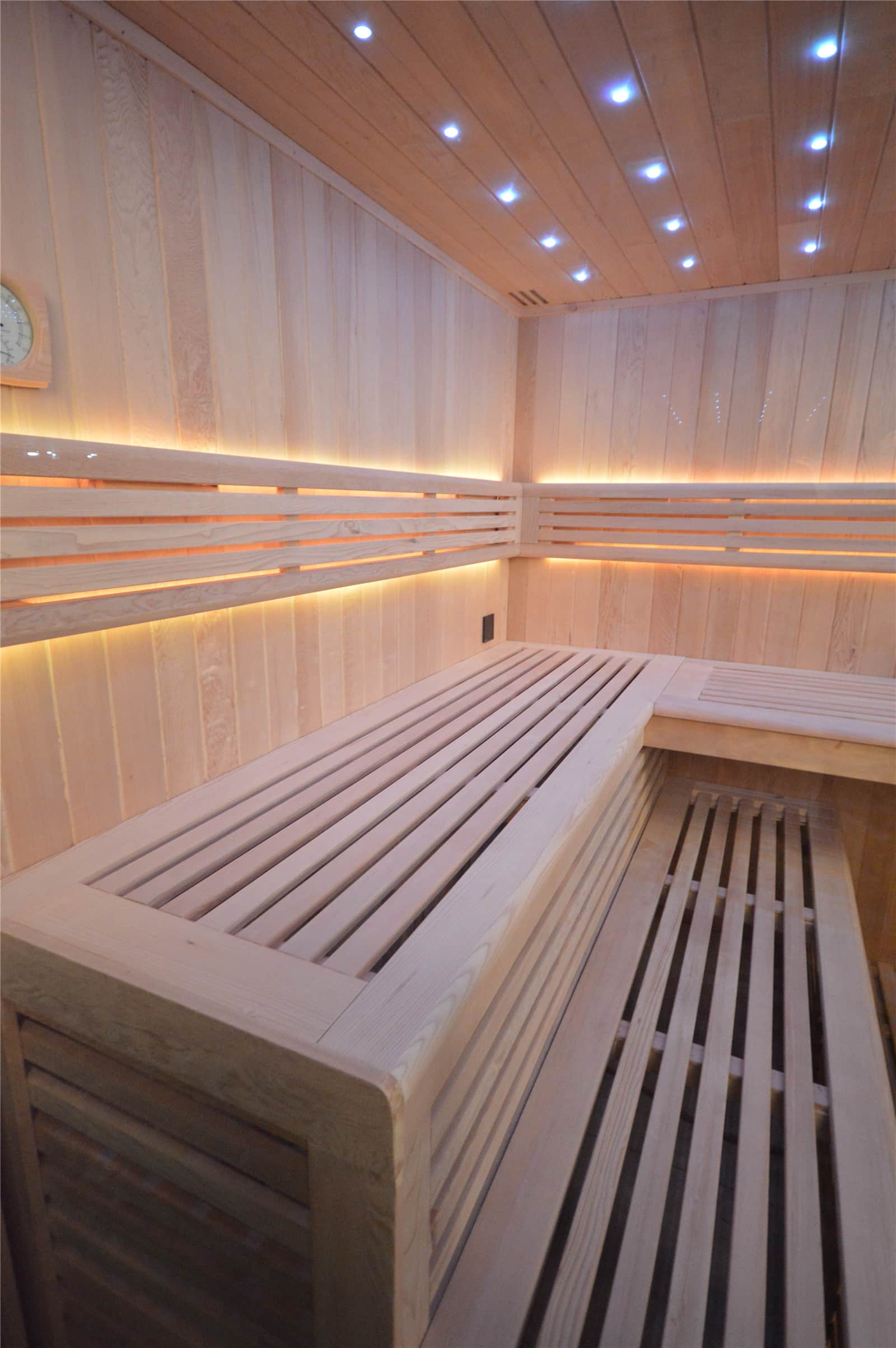 Gartensauna mit Bio-Kaminofen im Top-Design 3300mm x 3300mm – Bild 16