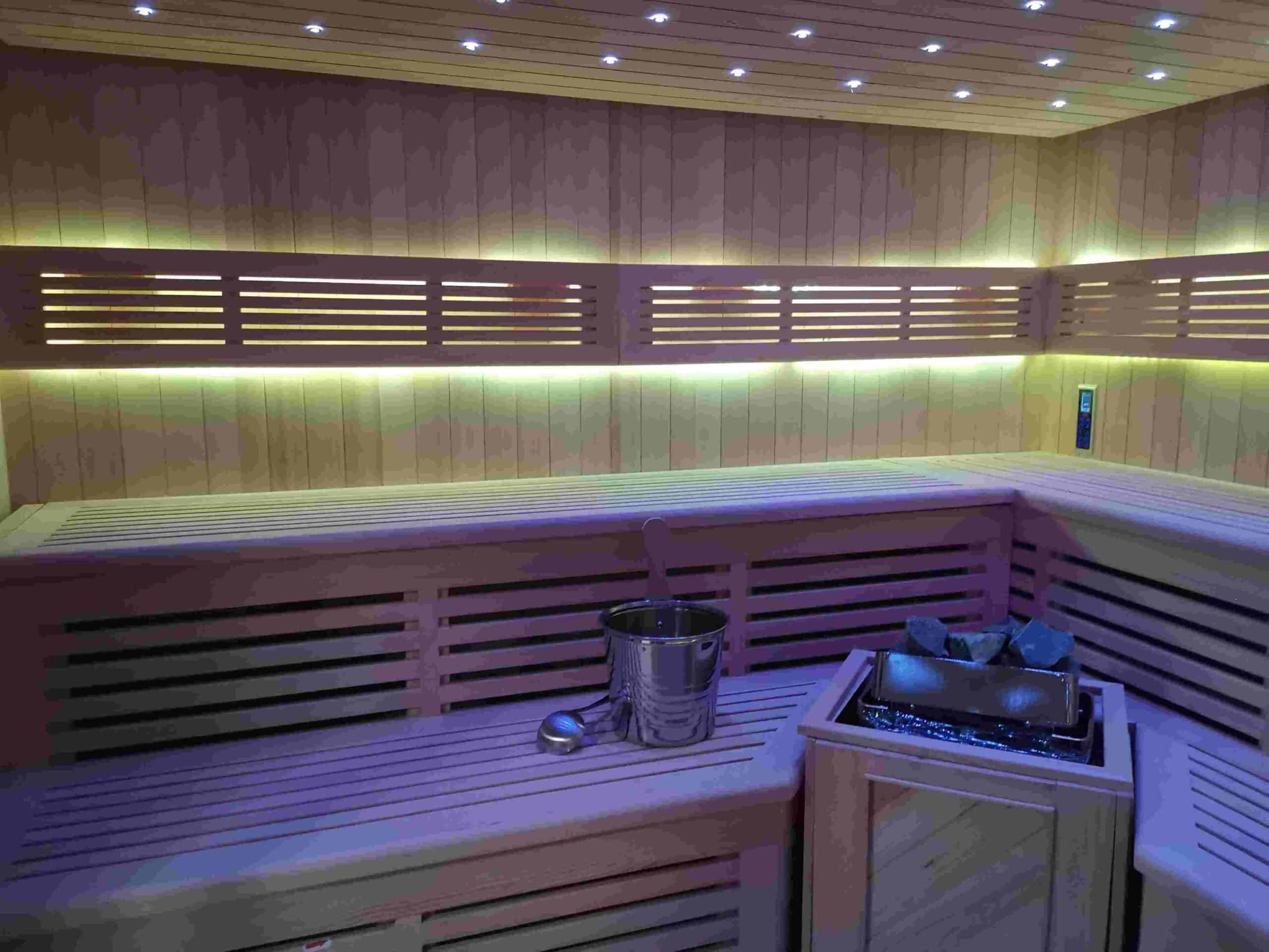 Gartensauna mit Bio-Kaminofen im Top-Design 4500mm x 3800mm – Bild 15