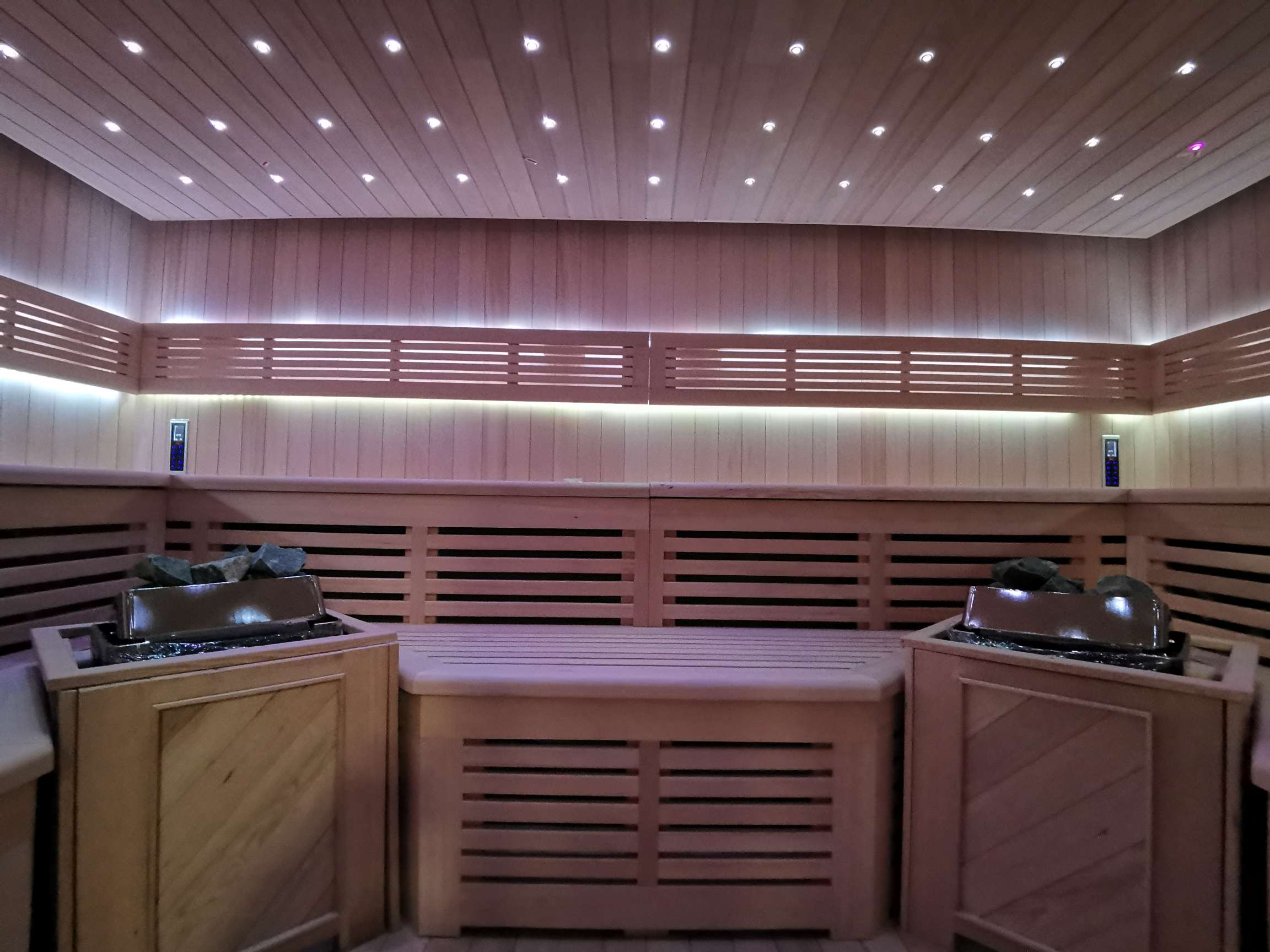 Gartensauna mit Bio-Kaminofen im Top-Design 4500mm x 3800mm – Bild 16