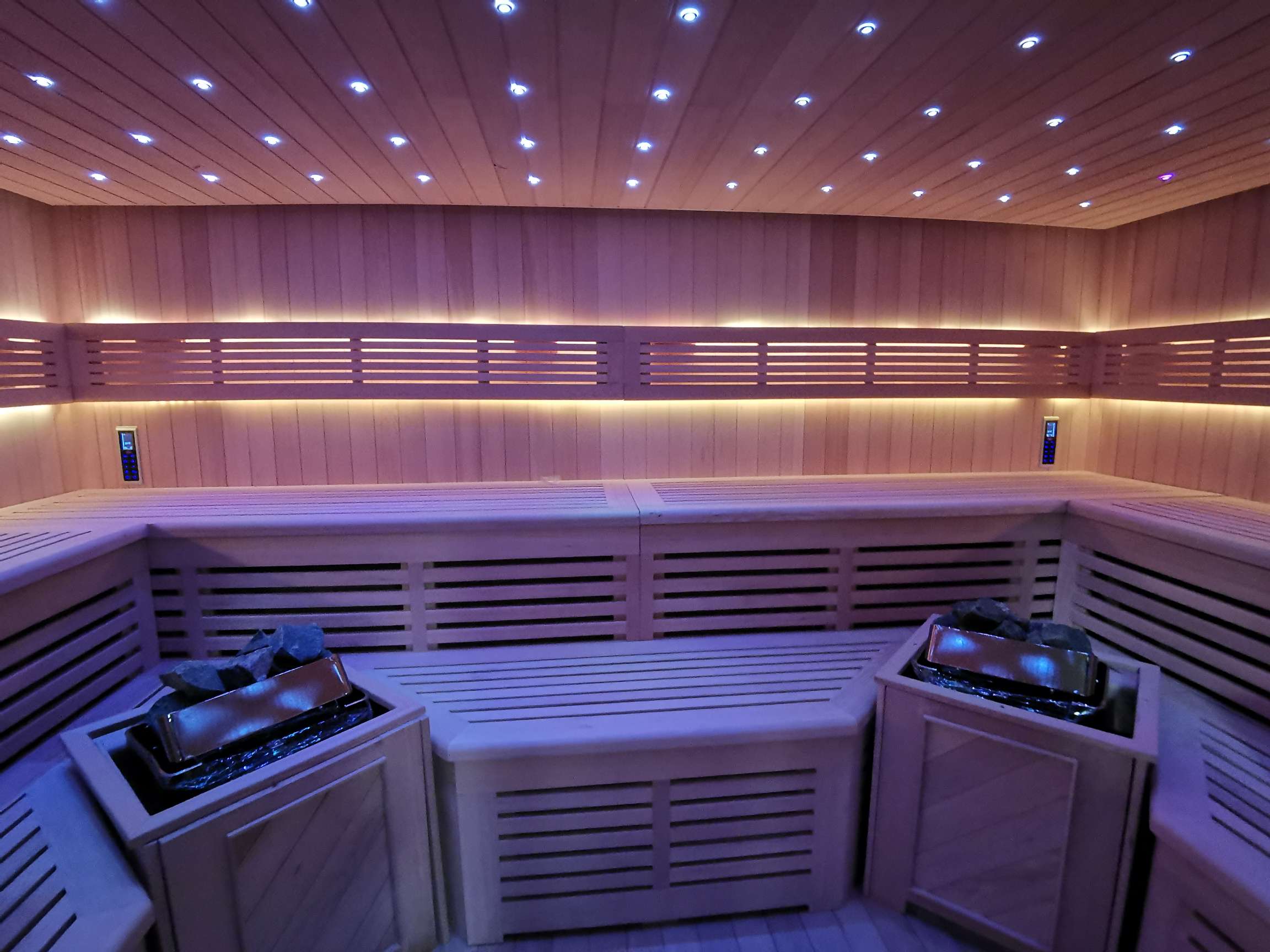 Gartensauna mit Bio-Kaminofen im Top-Design 4500mm x 3800mm – Bild 19