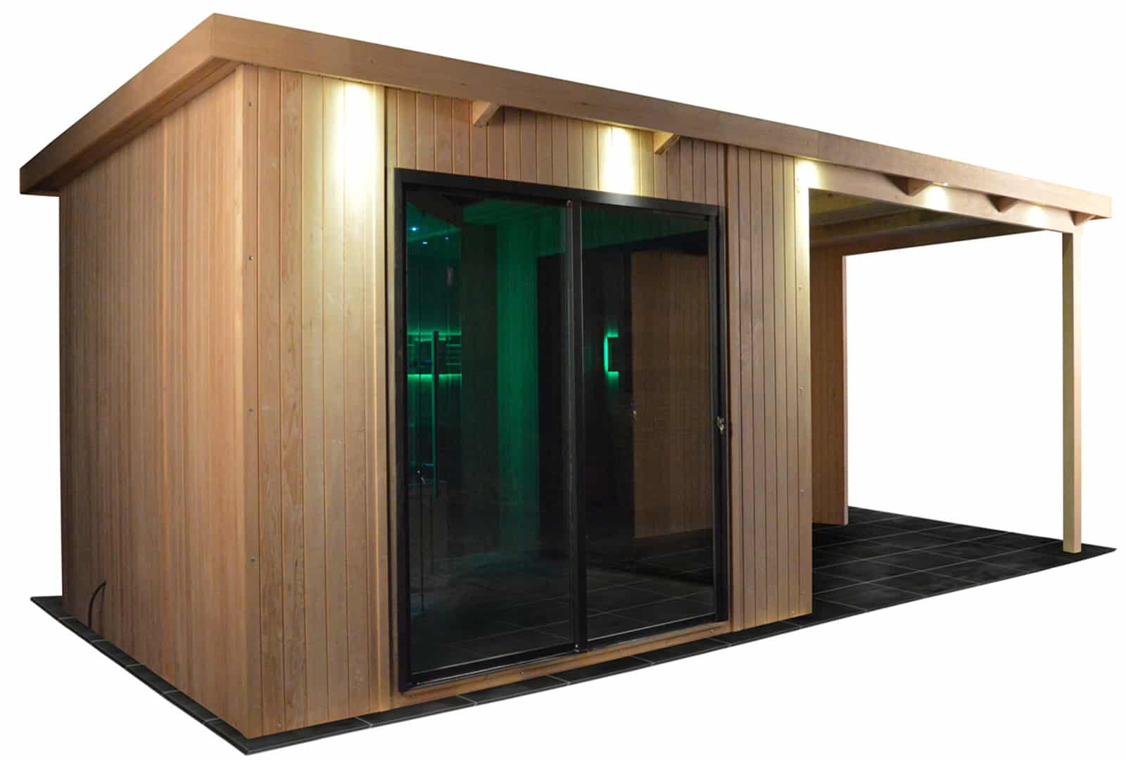 Gartenhaus mit Sauna mit Bio-Kombiofen im Top-Design 6300mm x 3300mm – Bild 3