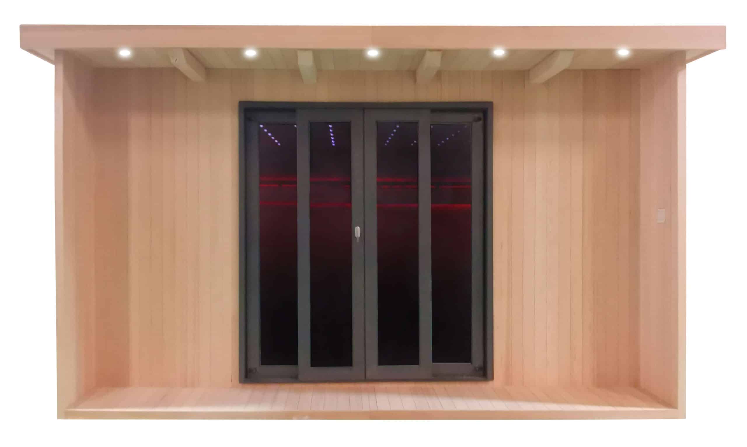 Gartensauna mit Bio-Kaminofen im Top-Design 4500mm x 3800mm – Bild 4