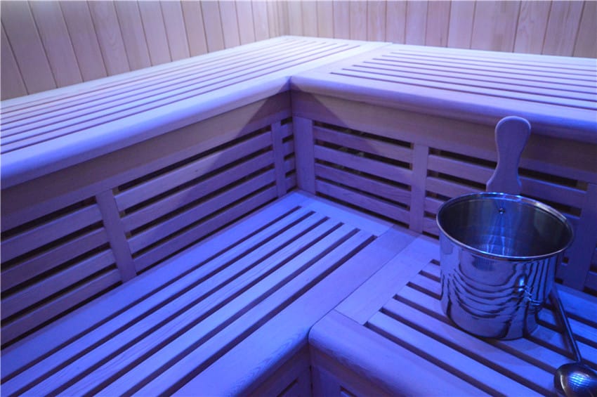 Gartensauna mit Bio-Kaminofen im Top-Design 6300mm x 3300mm – Bild 9