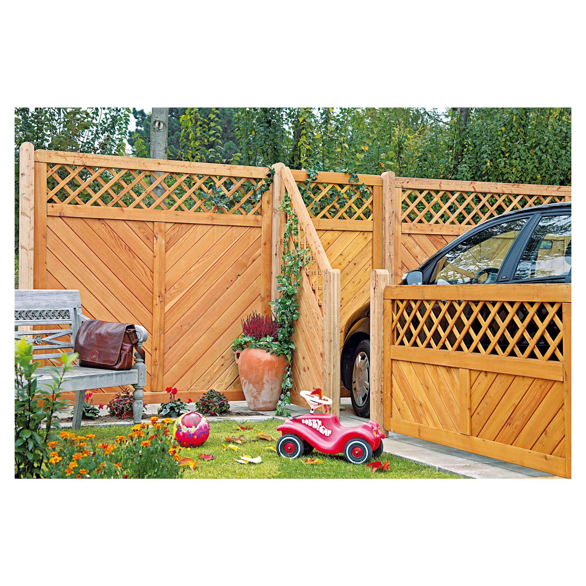 Sichtschutzzaun Skagen 900mm x 1800mm / 900mm – Bild 2