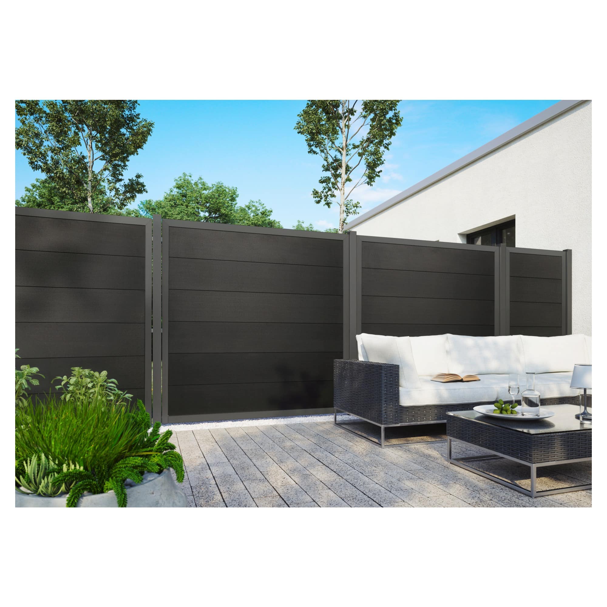 WPC-Zaunelement Malö 1800mm x 1800mm