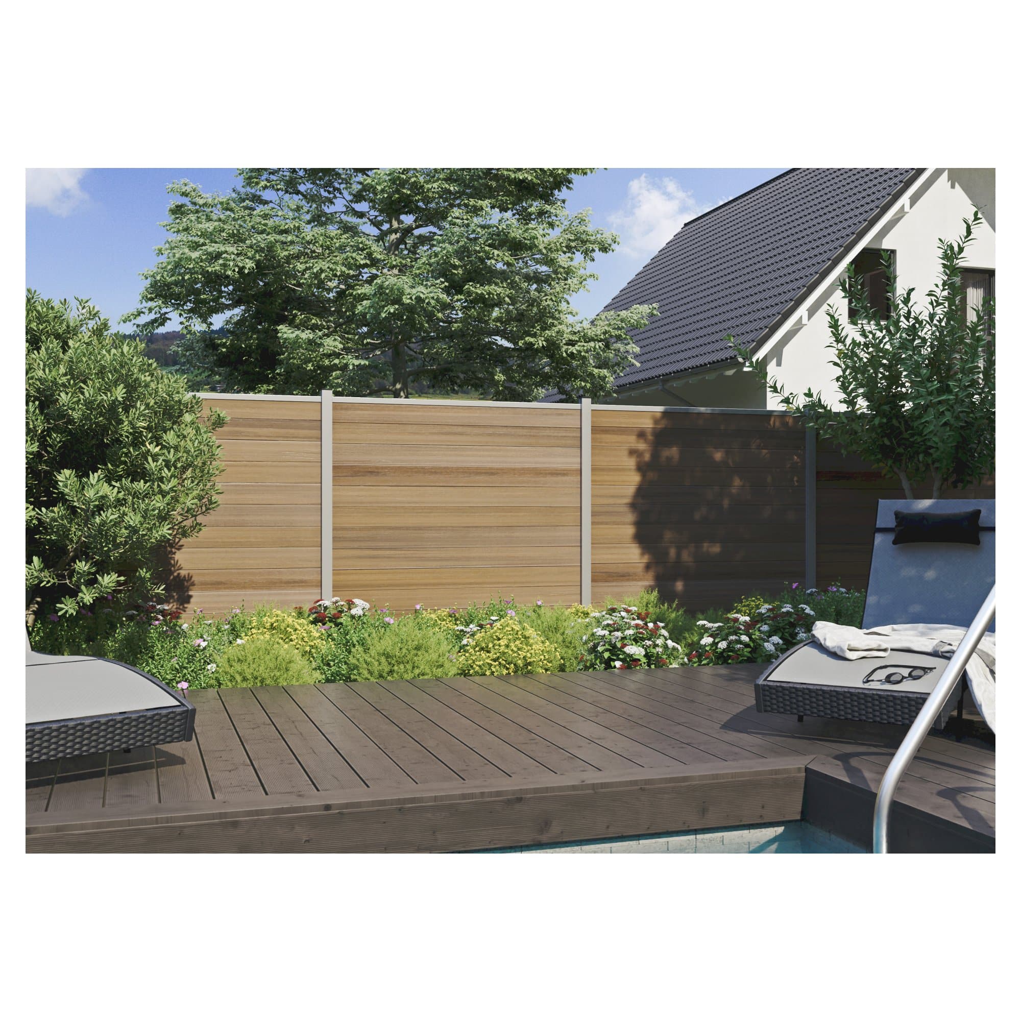 Aluminium-Abschlußleisten für Sichtschutzzäune – Bild 4